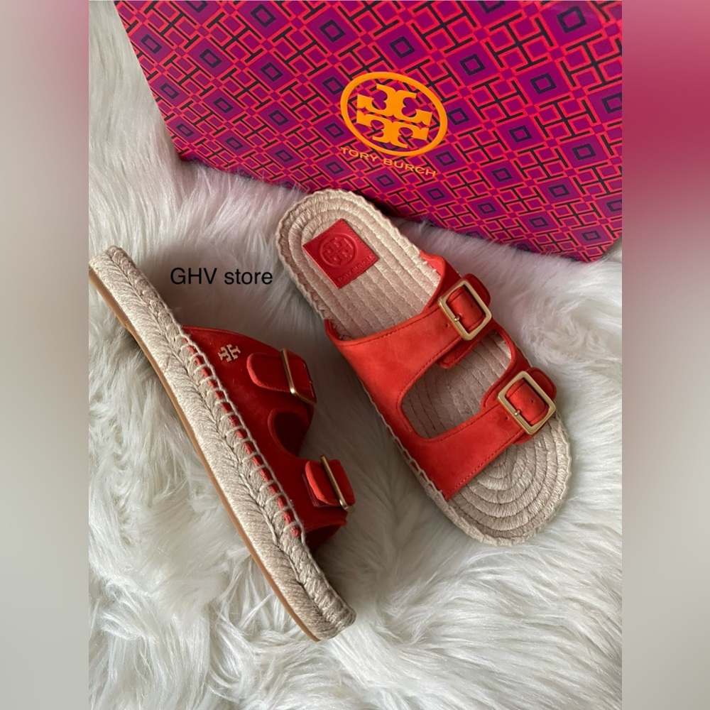 Tory burch Two band Flat espadrilles slide